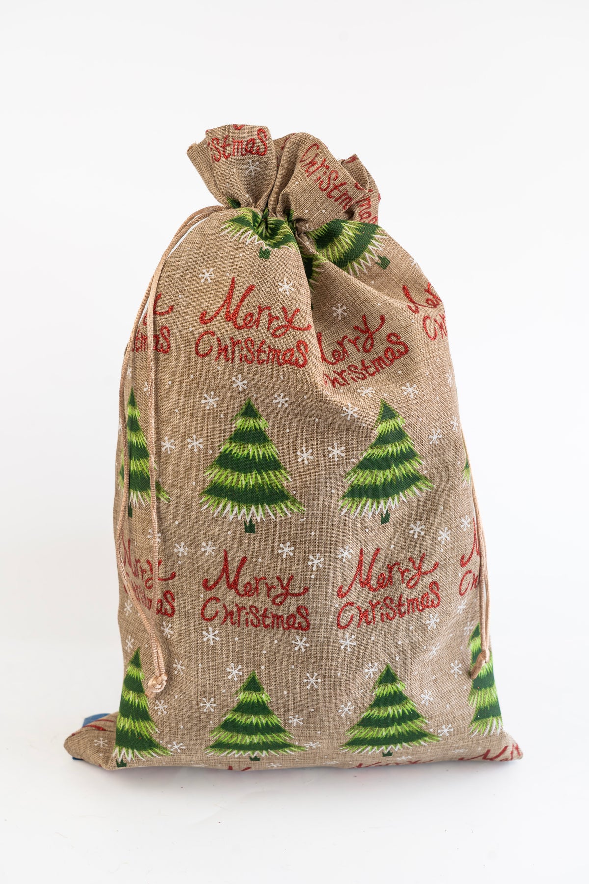 Merry Christmas julsäck med julgranar