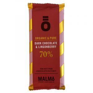 Malmö Chokladfabrik Ö Lingonberry Dark Chocolate 70%